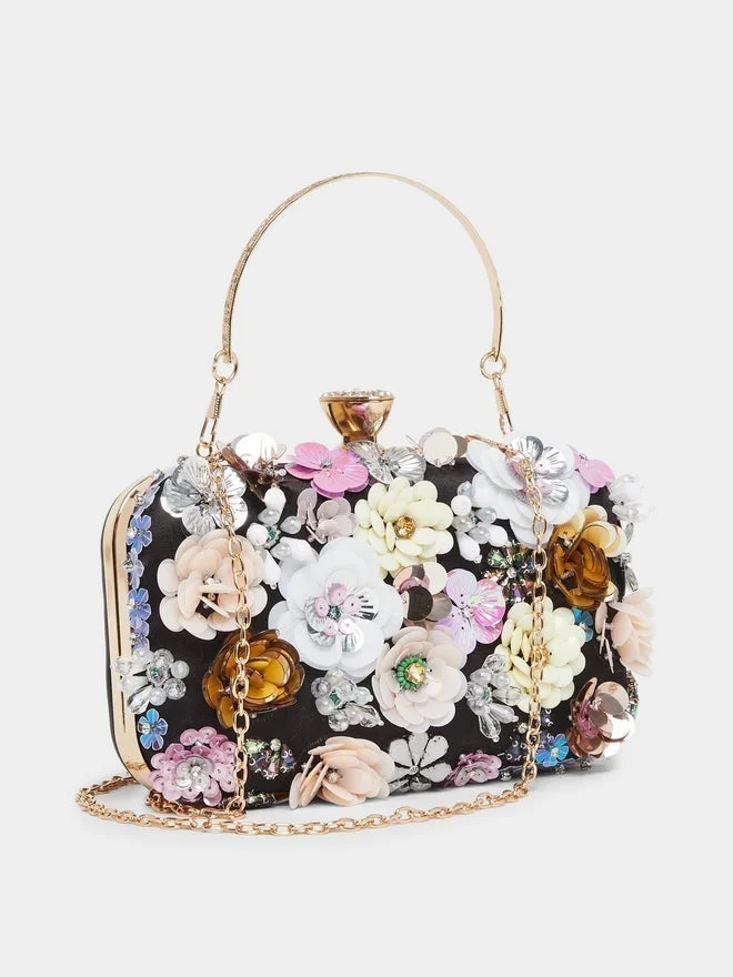 Floral Embellished Clutch